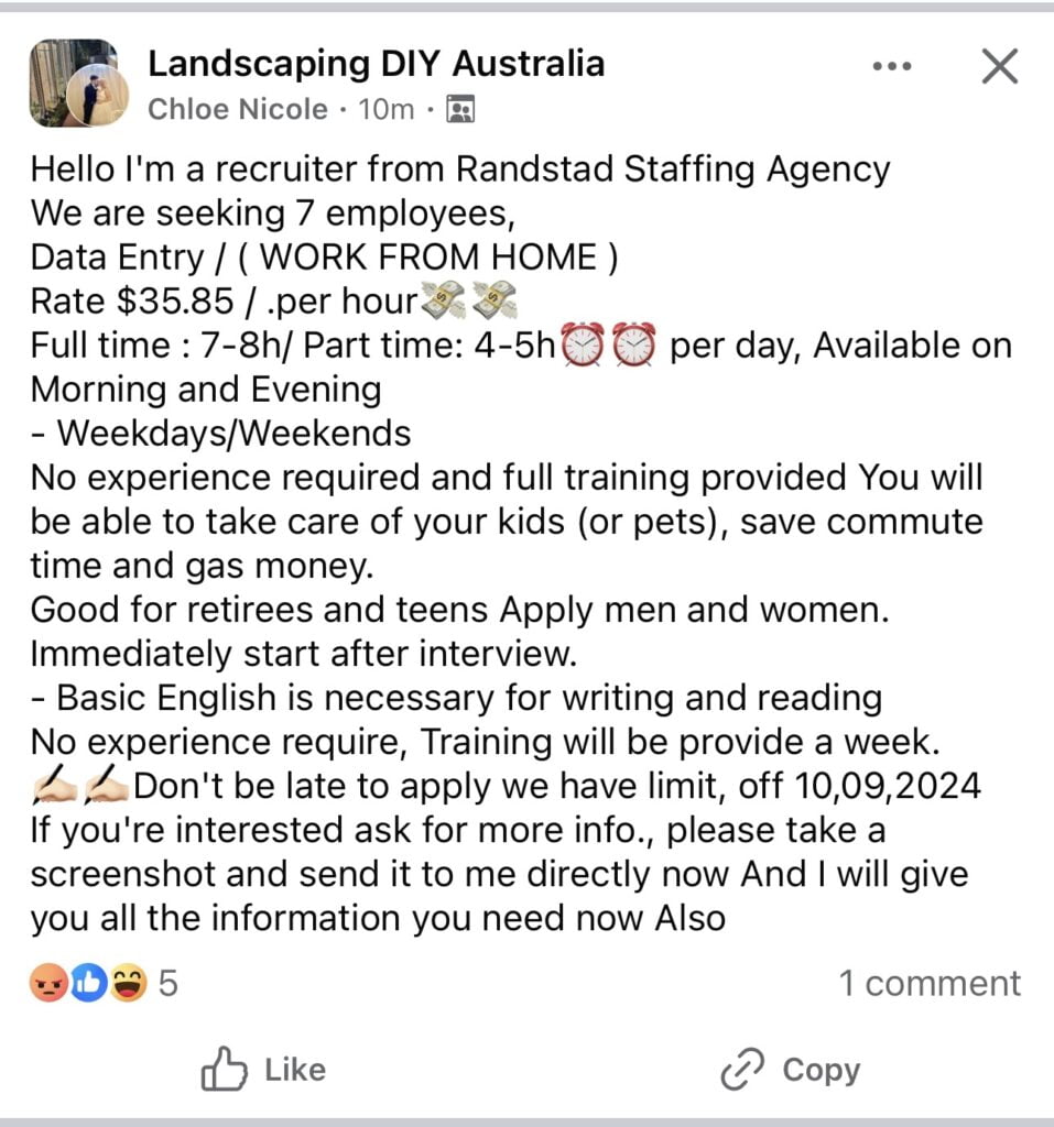 Social Media scamming - looking out for yourself and others